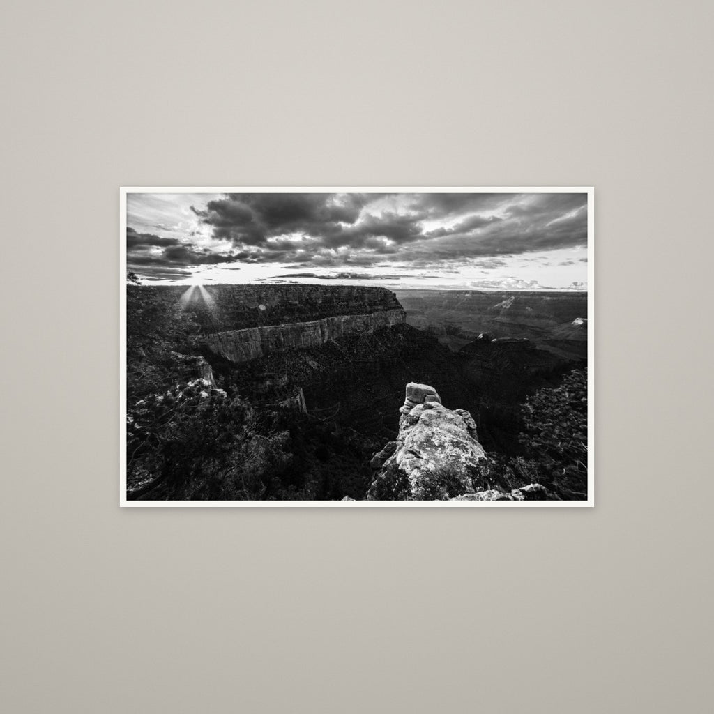 Canyon Rim at Sunburst - Unframed print with 0.25" white border