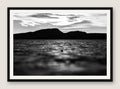 Dry Lakebed, Black and White - Black Frame