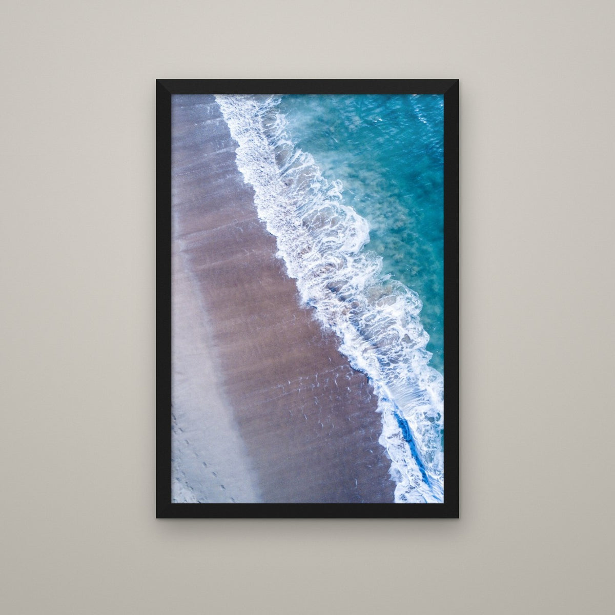 From Above I: Shoreline Wave - Matte Black frame, no mat (8x12 & 12x18)