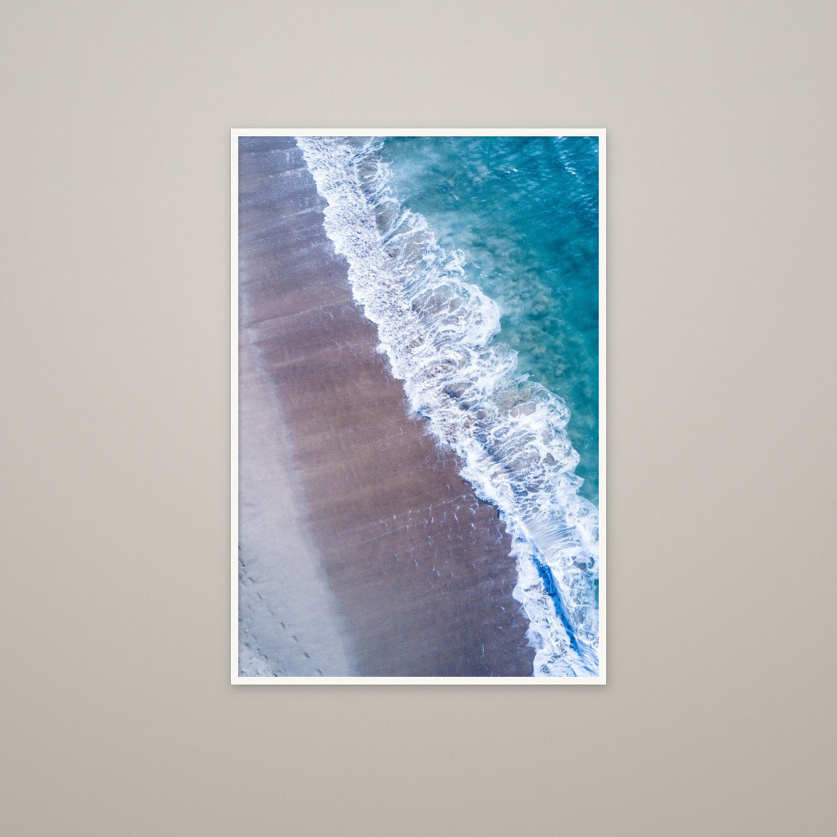 From Above I: Shoreline Wave - Unframed print with 0.25" white border