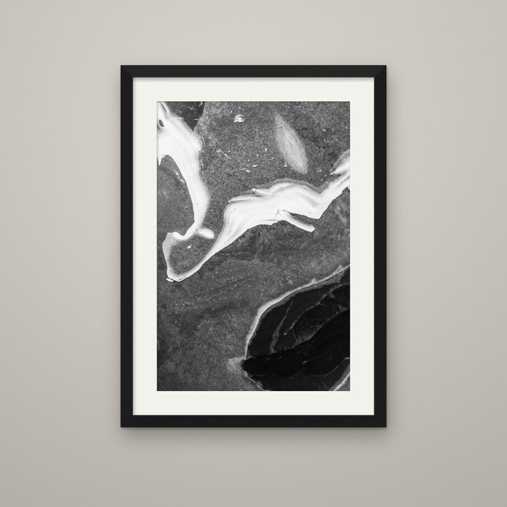 Frozen Glacier Water I - Black Frame