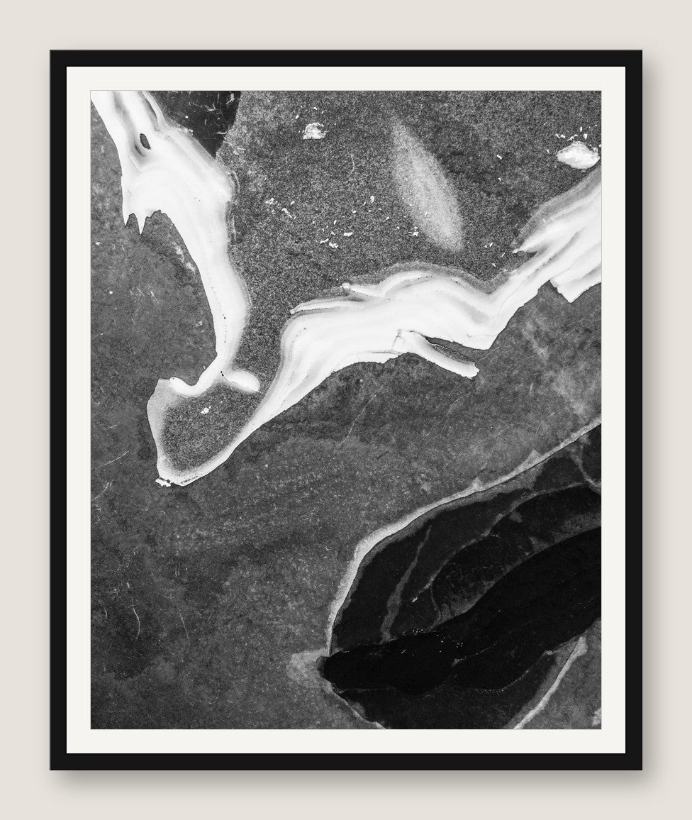 Frozen Glacier Water I - Black Frame