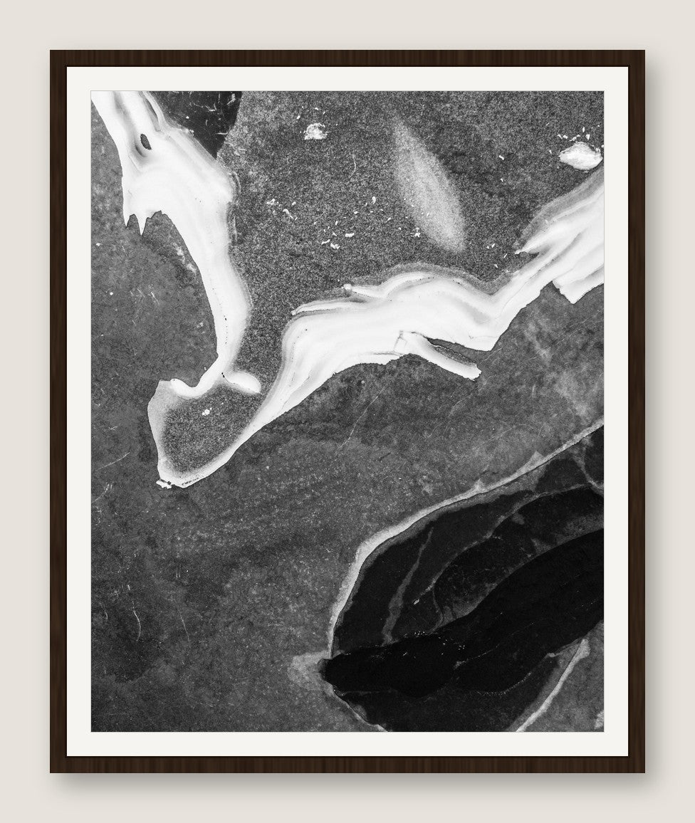 Frozen Glacier Water I - Espresso Frame