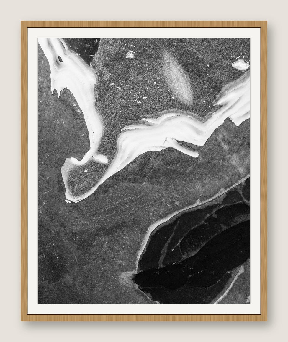 Frozen Glacier Water I - Maple Frame