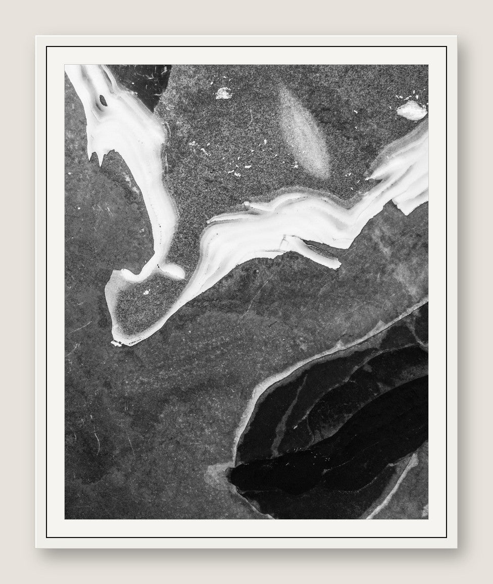 Frozen Glacier Water I - White Frame