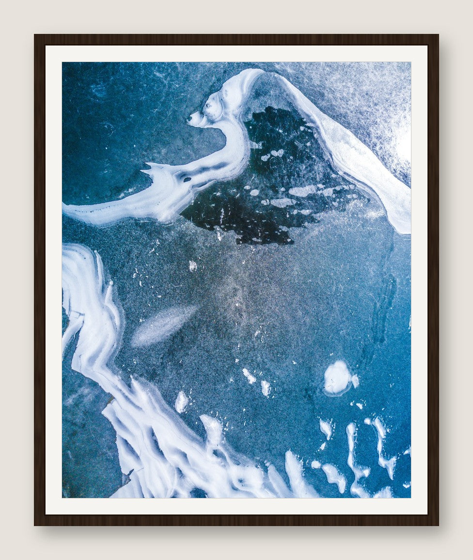 Frozen Glacier Water II - Espresso Frame