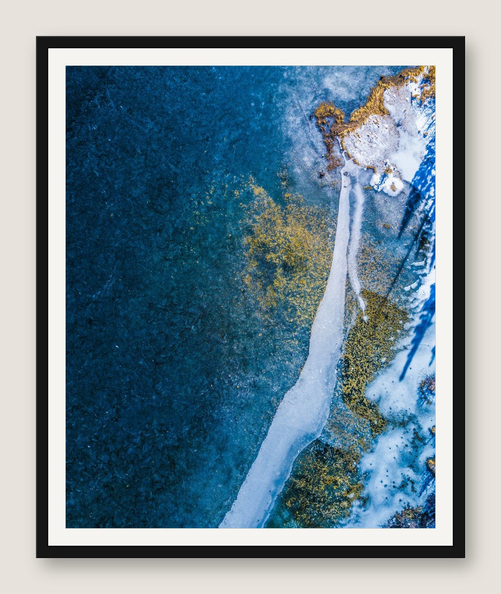 Frozen Glacier Water III - Black Frame