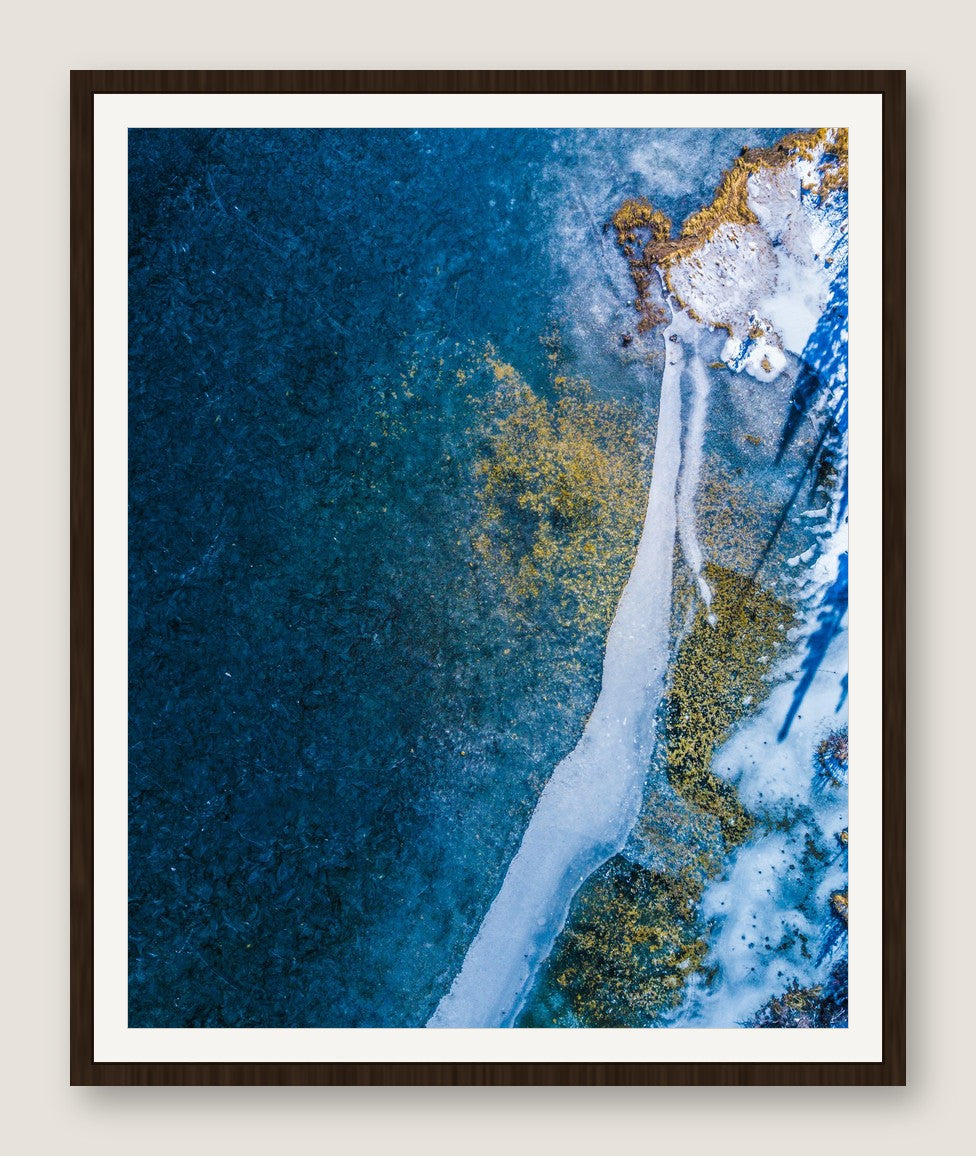 Frozen Glacier Water III - Espresso Frame