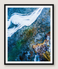 Frozen Glacier Water V - Black Frame