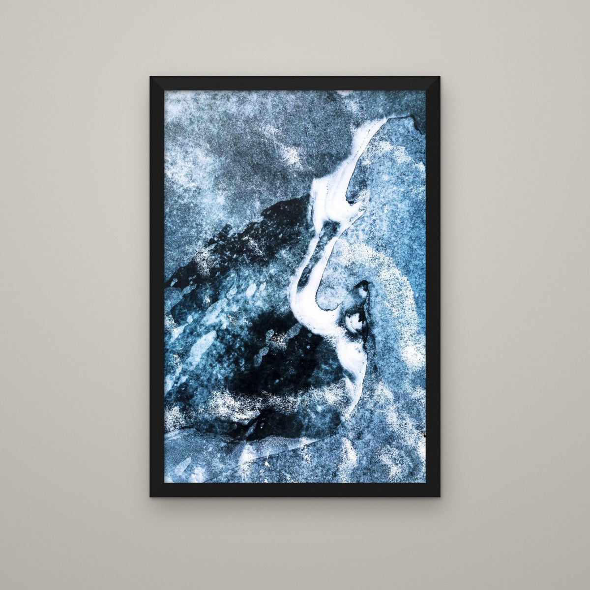 Frozen Blue - Matte Black frame, no mat (8x12 & 12x18)