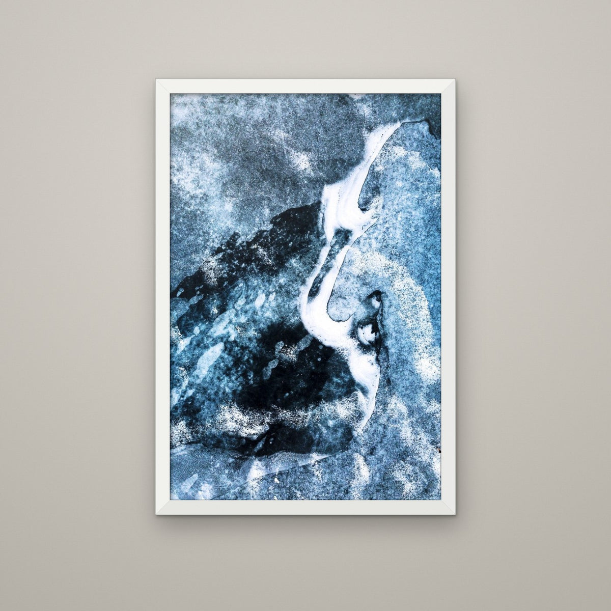 Frozen Blue - Matte White frame, no mat (8x12 & 12x18)
