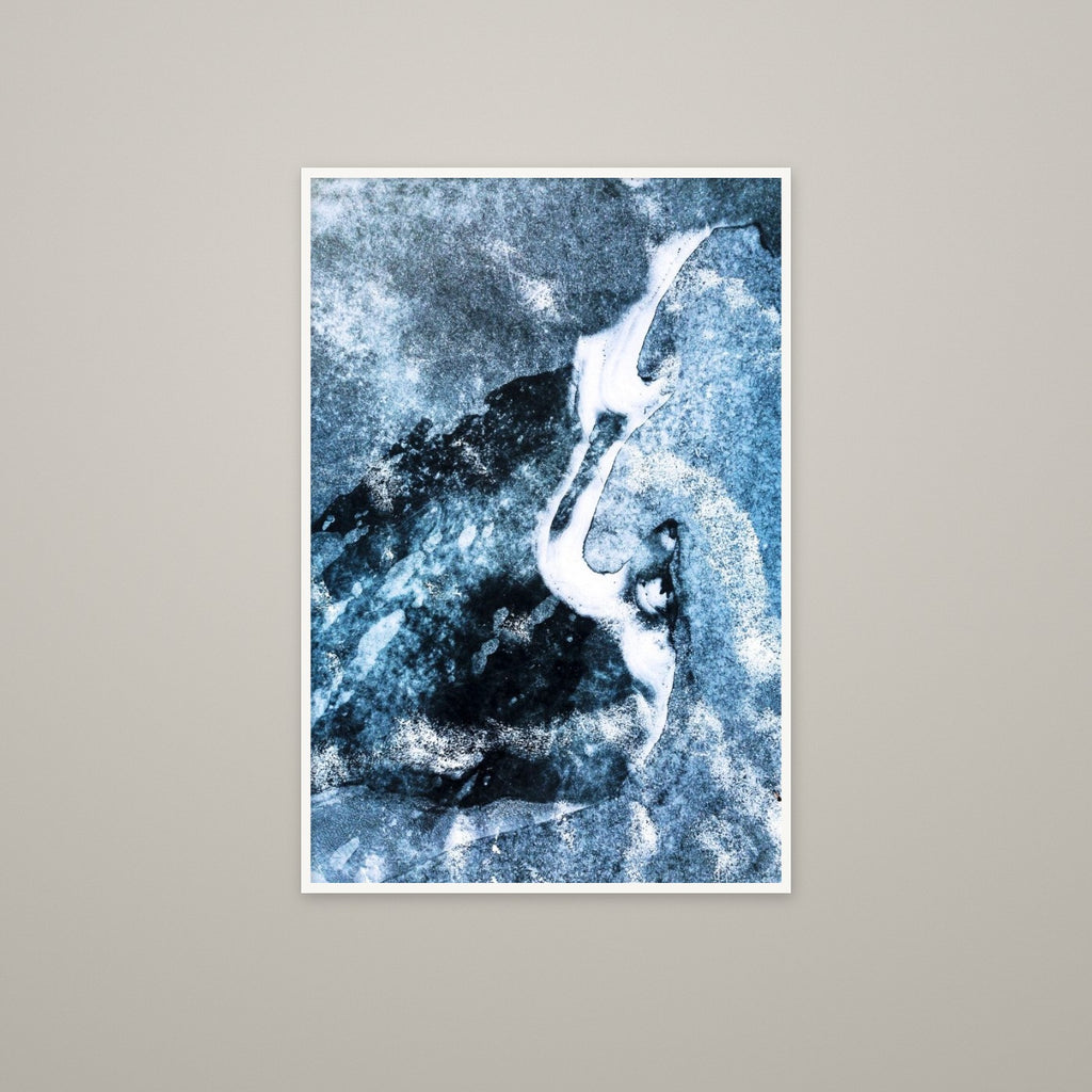 Frozen Blue - Unframed print with 0.25" white border