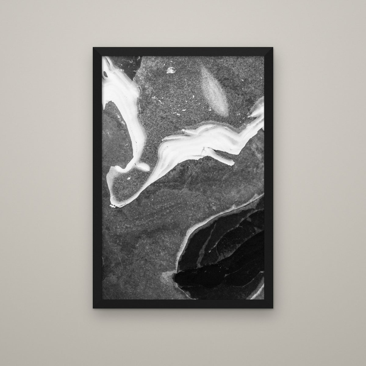 Frozen Glacier Water I - Matte Black frame, no mat (8x12 & 12x18)