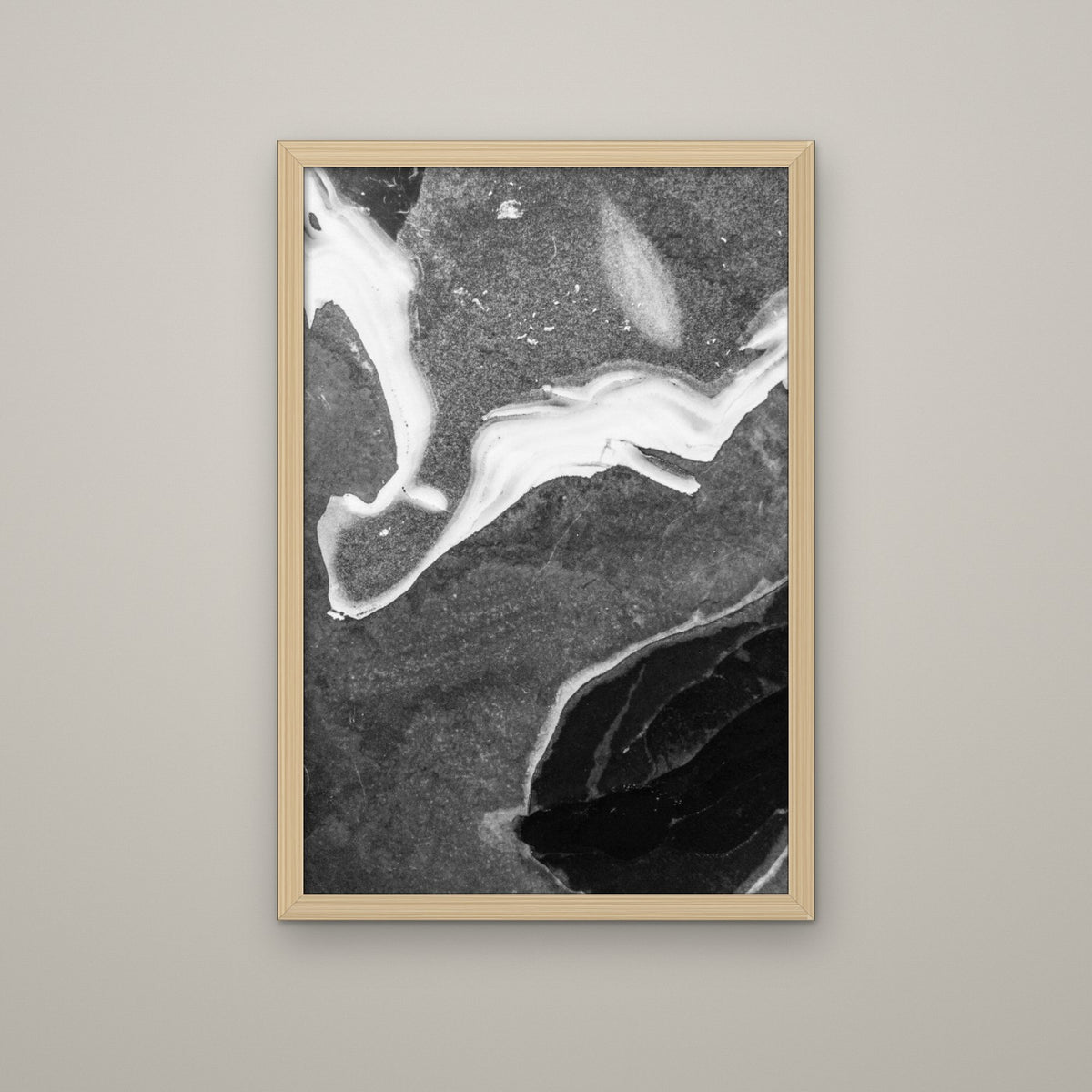 Frozen Glacier Water I - Matte Maple frame, no mat (8x12 & 12x18)
