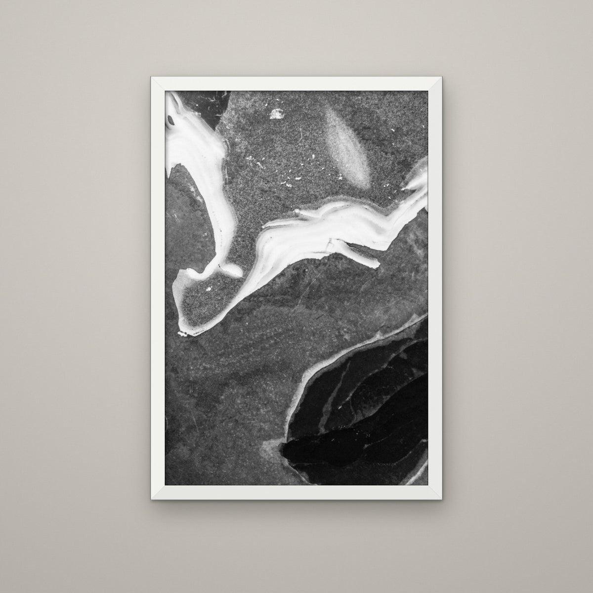 Frozen Glacier Water I - Matte White frame, no mat (8x12 & 12x18)