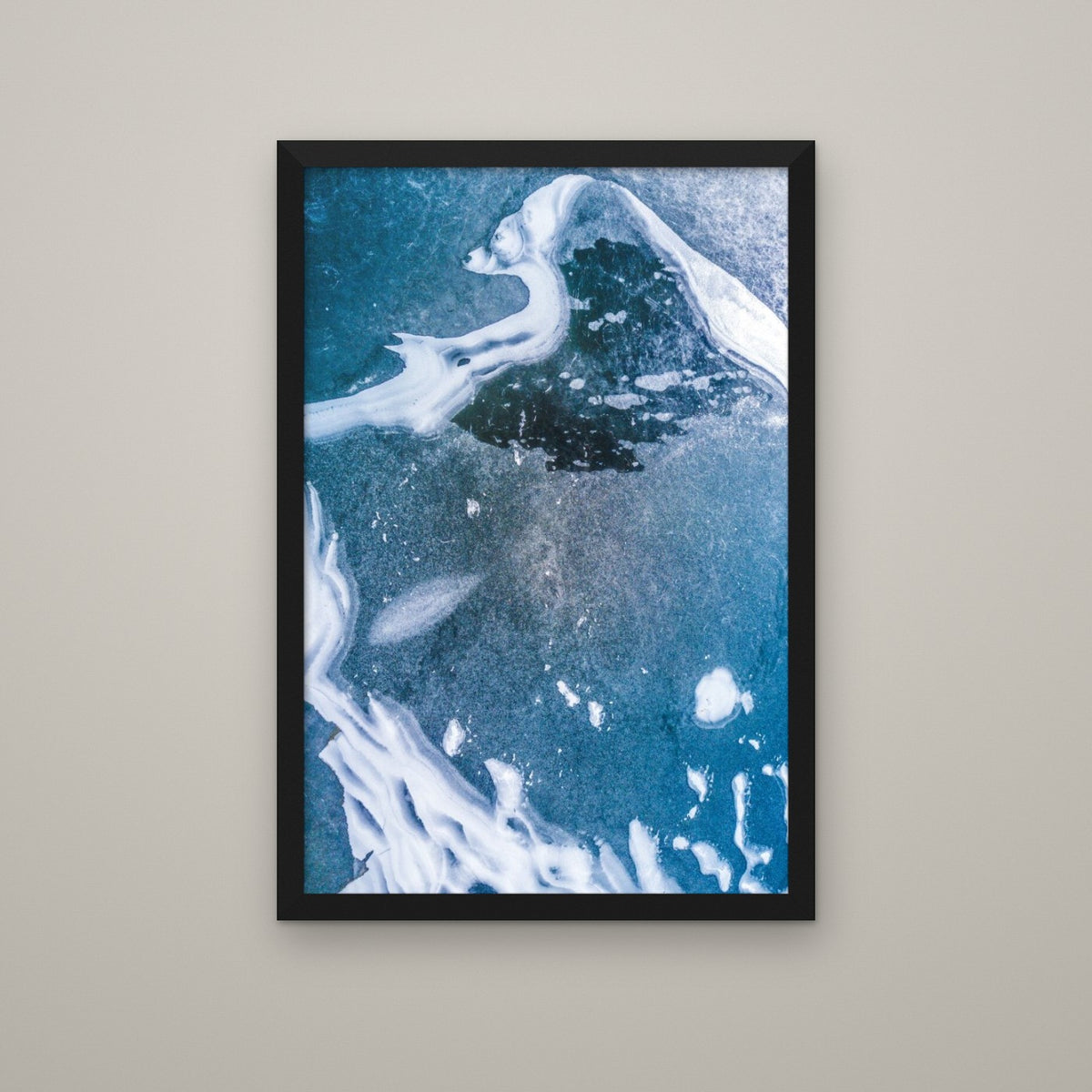 Frozen Glacier Water II - Matte Black frame, no mat (8x12 & 12x18)