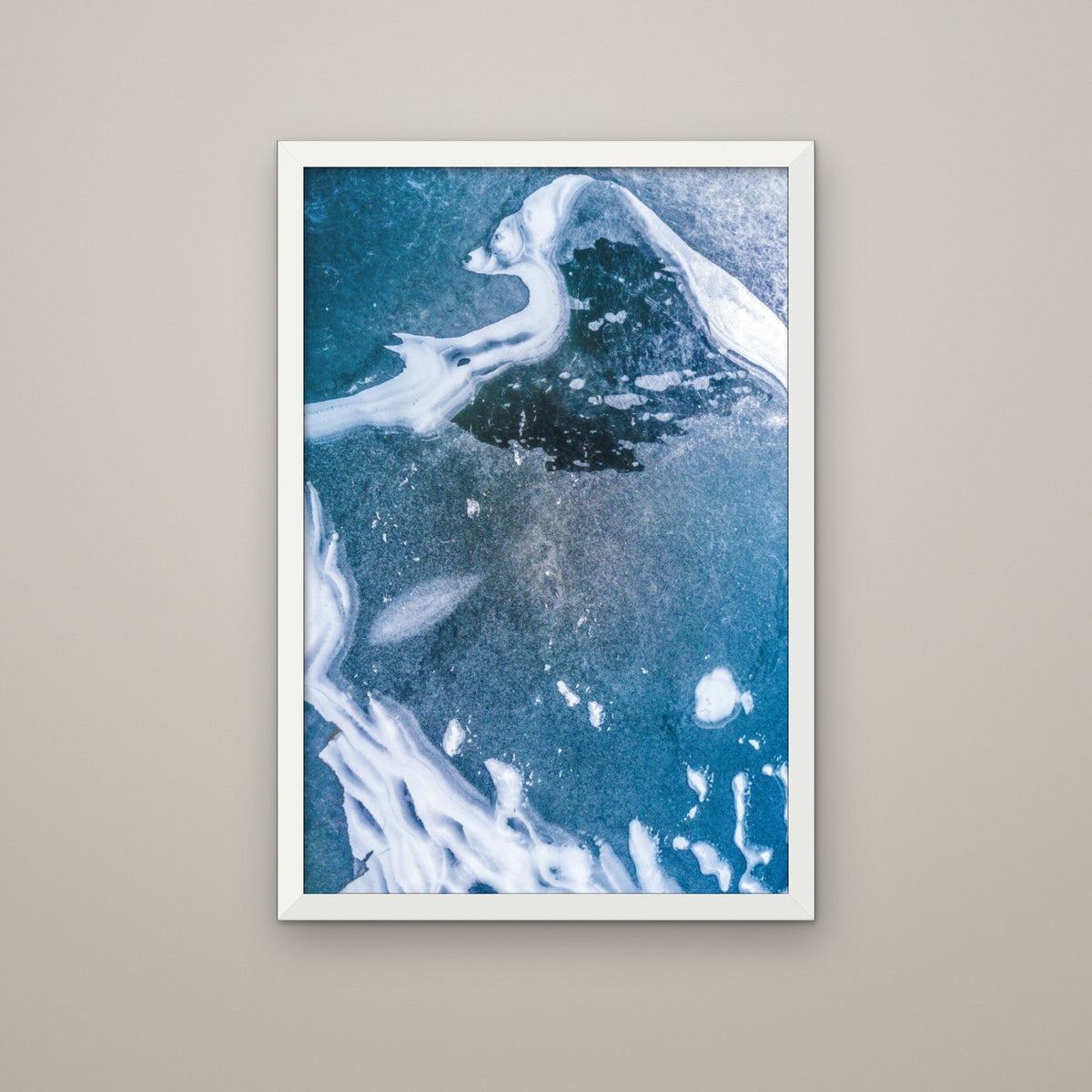 Frozen Glacier Water II - Matte White frame, no mat (8x12 & 12x18)