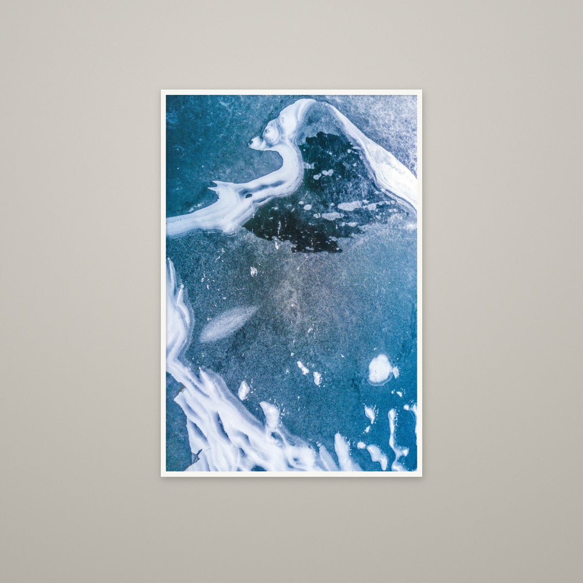 Frozen Glacier Water II - Unframed print with 0.25" white border