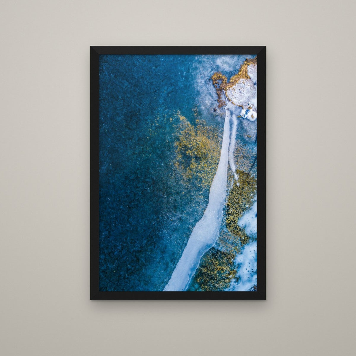 Frozen Glacier Water III - Matte Black frame, no mat (8x12 & 12x18)