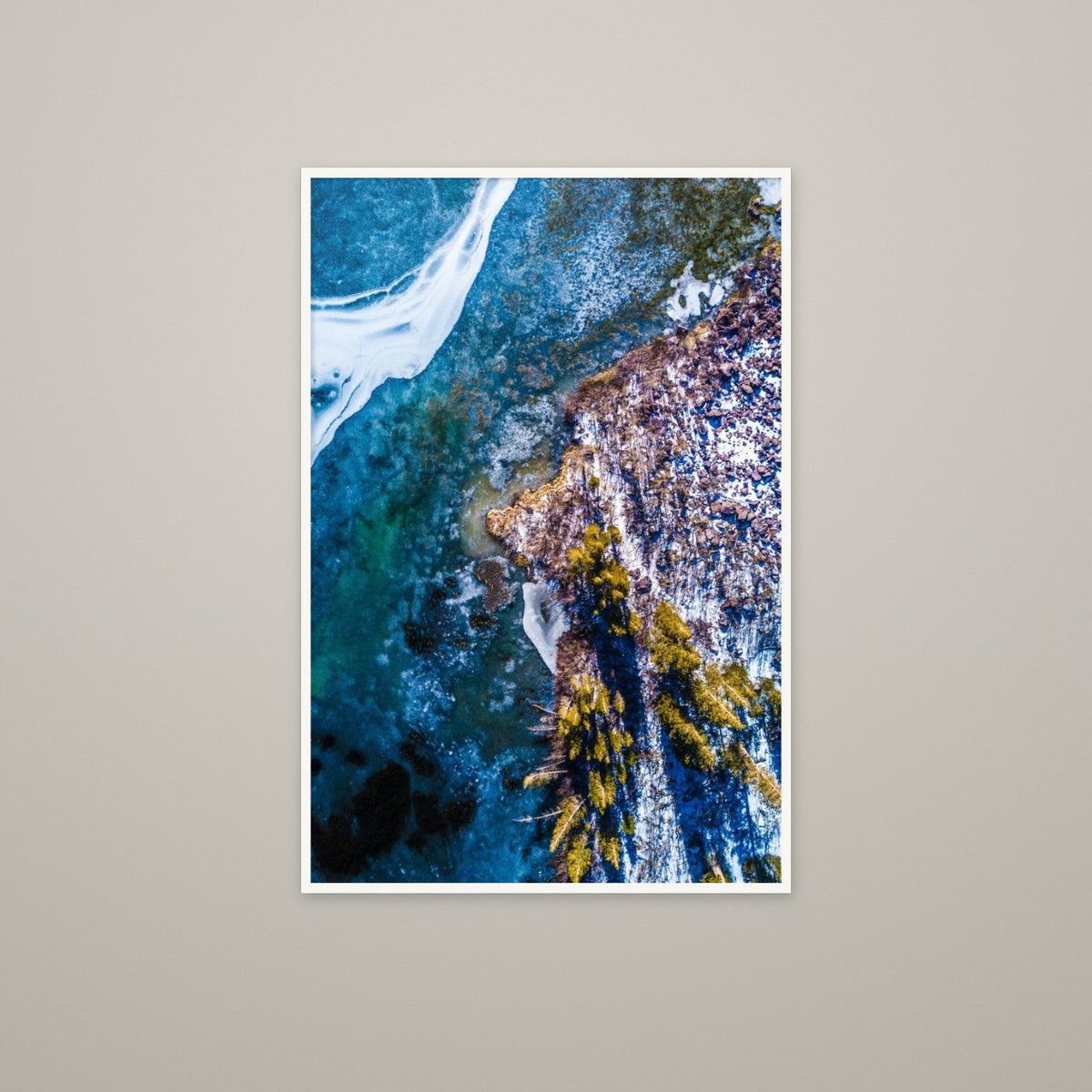 Frozen Glacier Water IV - Unframed print with 0.25" white border