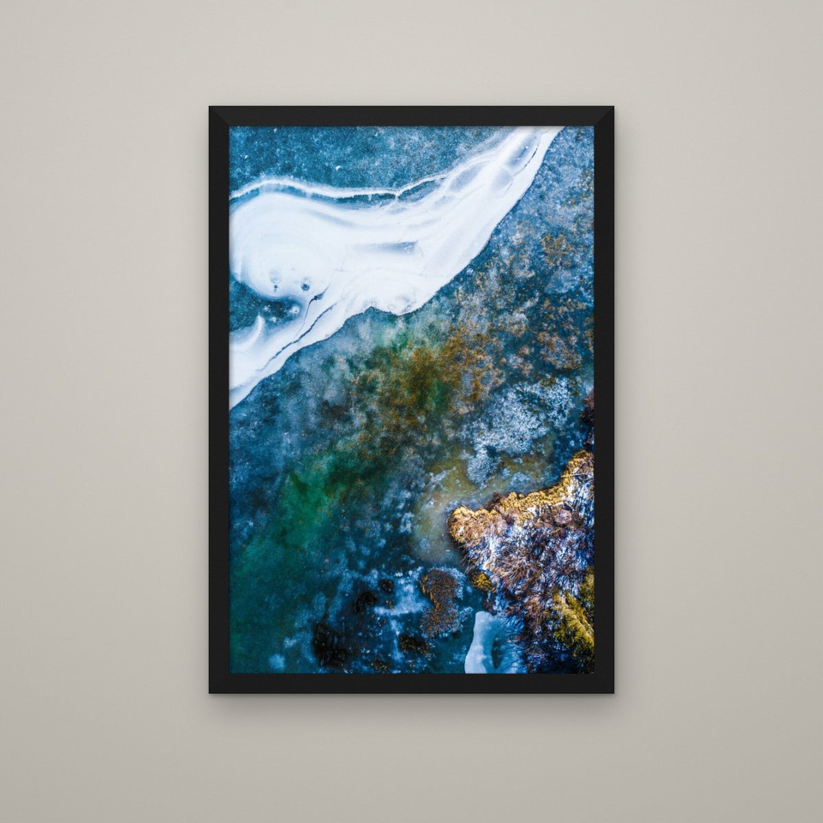 Frozen Glacier Water V - Matte Black frame, no mat (8x12 & 12x18)