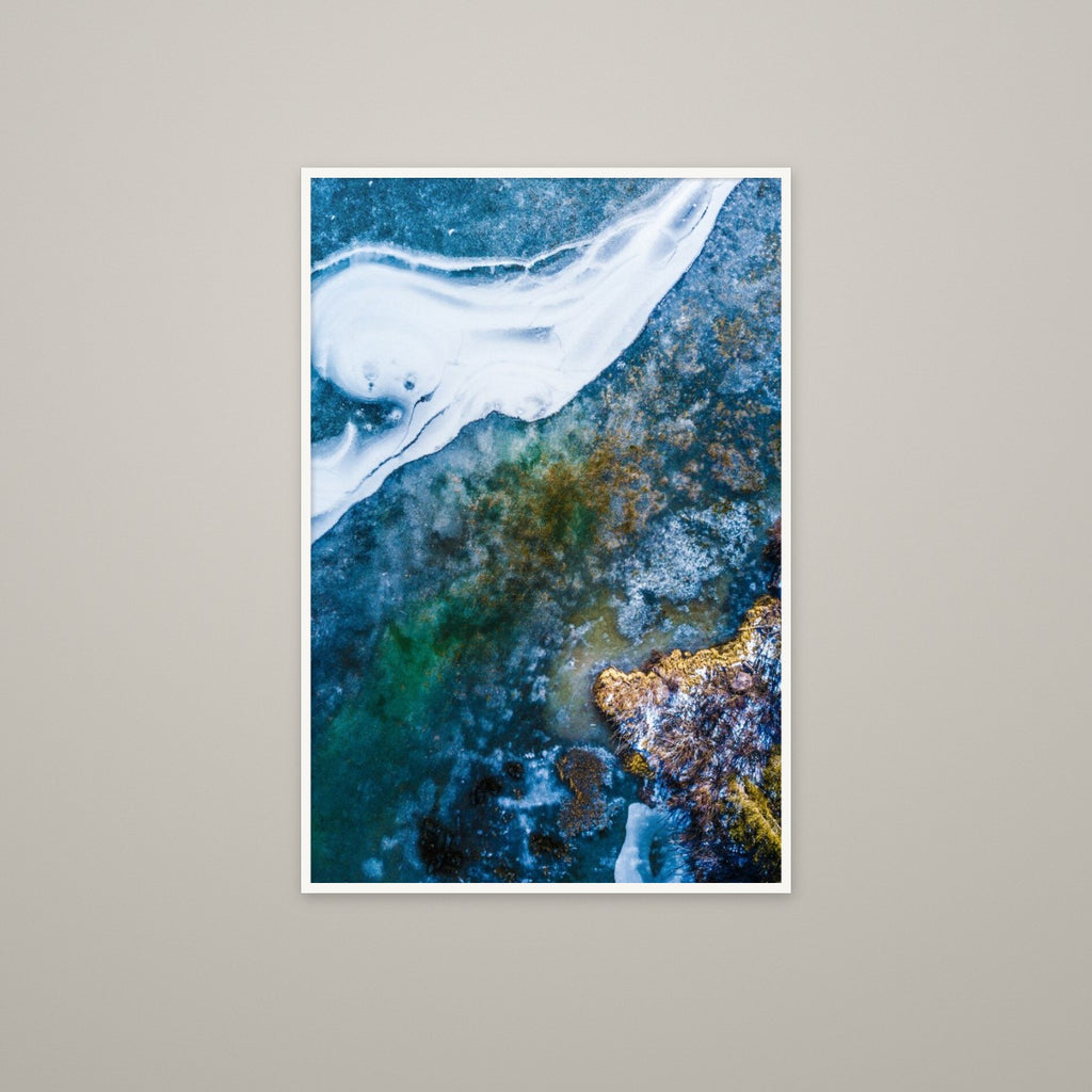 Frozen Glacier Water V - Unframed print with 0.25" white border