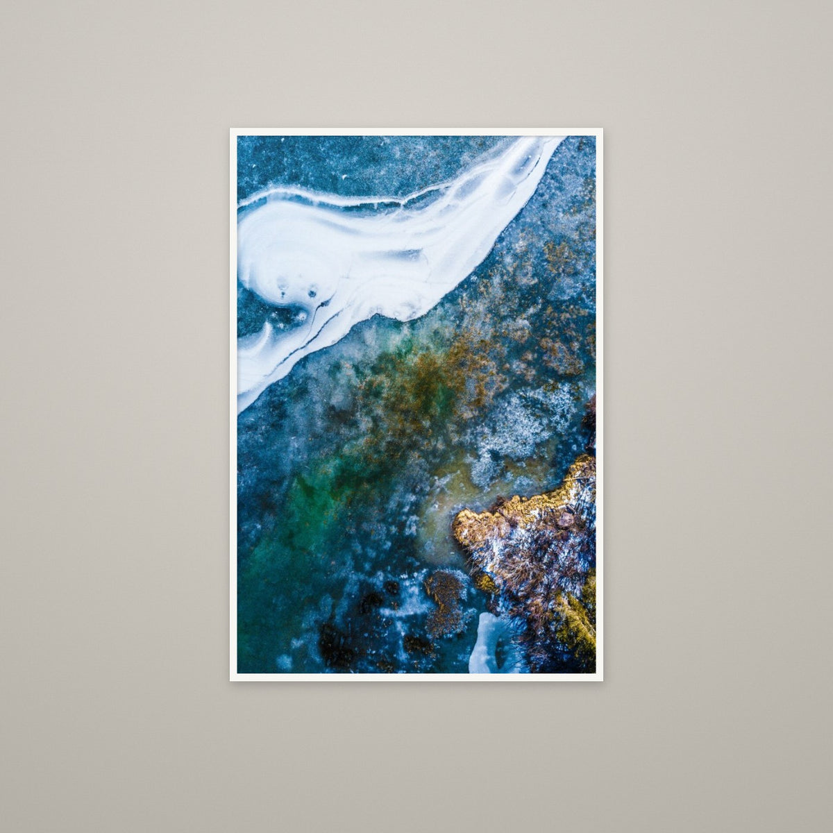 Frozen Glacier Water V - Unframed print with 0.25" white border