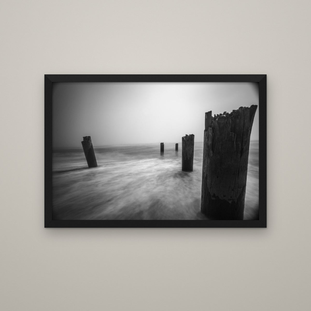 Old Pilings, Long Exposure - Matte Black frame, no mat (8x12 & 12x18)