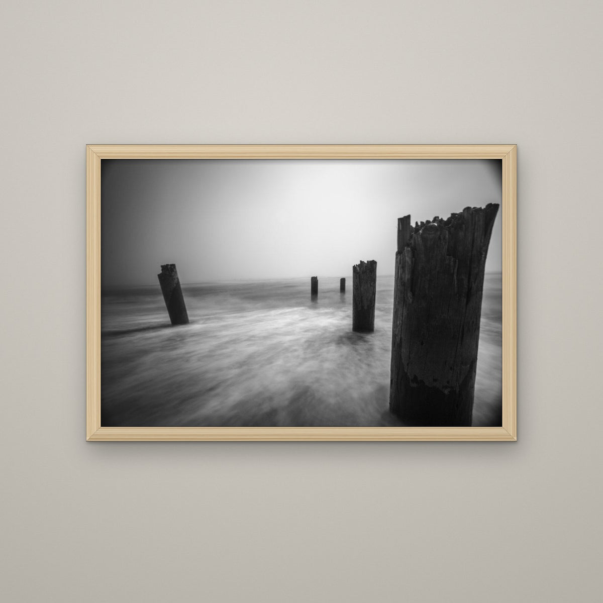 Old Pilings, Long Exposure - Matte Maple frame, no mat (8x12 & 12x18)