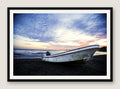 Panga at Sunset, Baja - Black Frame