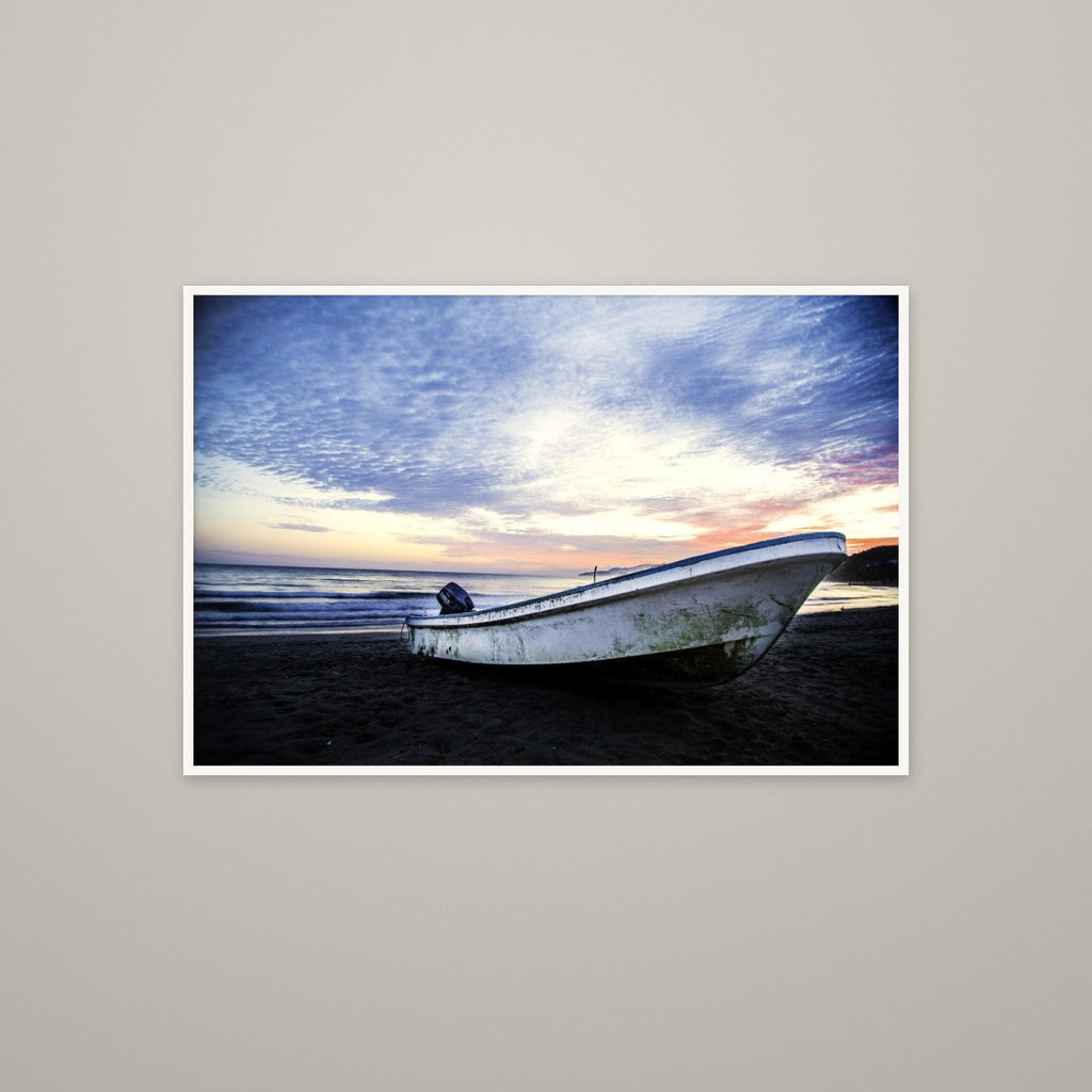 Panga at Sunset, Baja - Unframed print with 0.25" white border