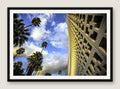 Perforated Facade and Palms - Black Frame