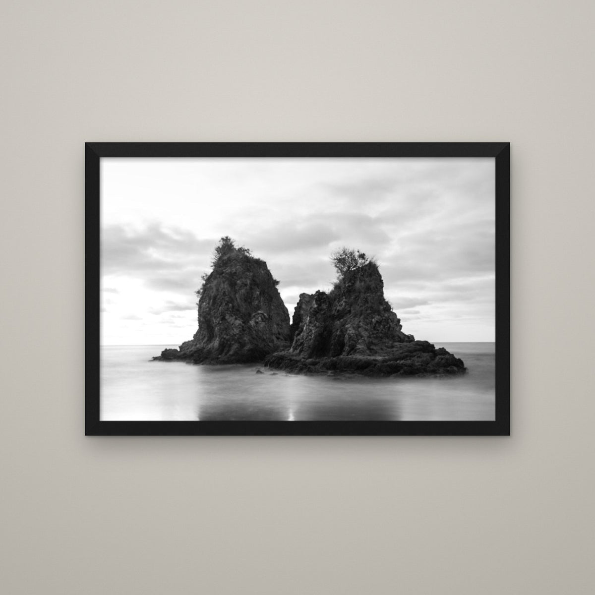 Sea Stacks, Long Exposure - Matte Black frame, no mat (8x12 & 12x18)