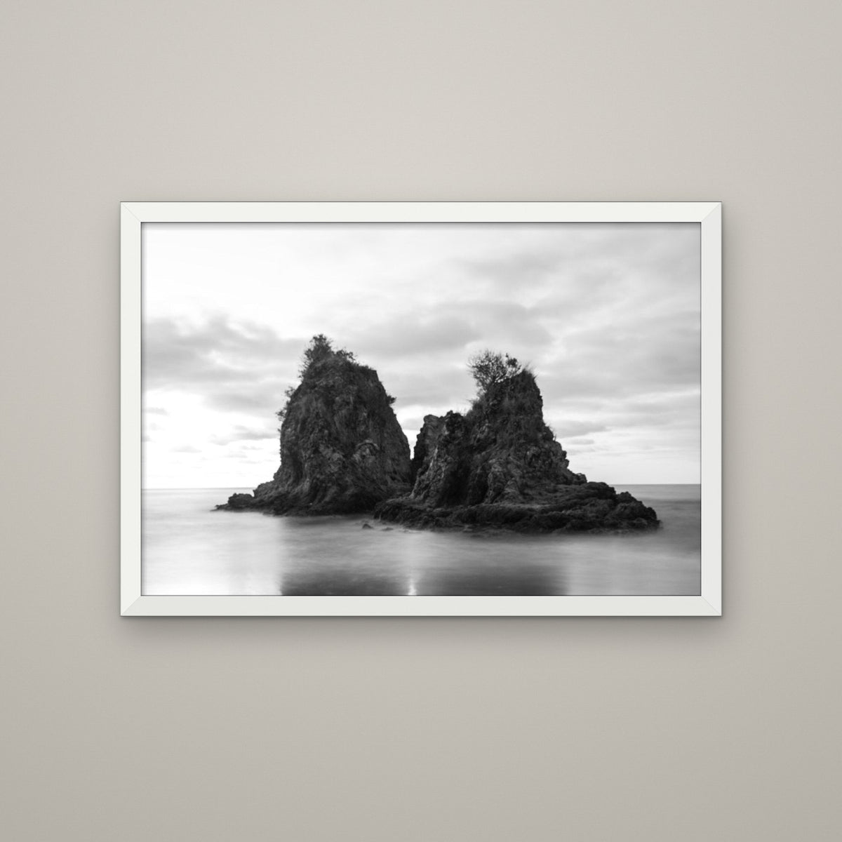 Sea Stacks, Long Exposure - Matte White frame, no mat (8x12 & 12x18)