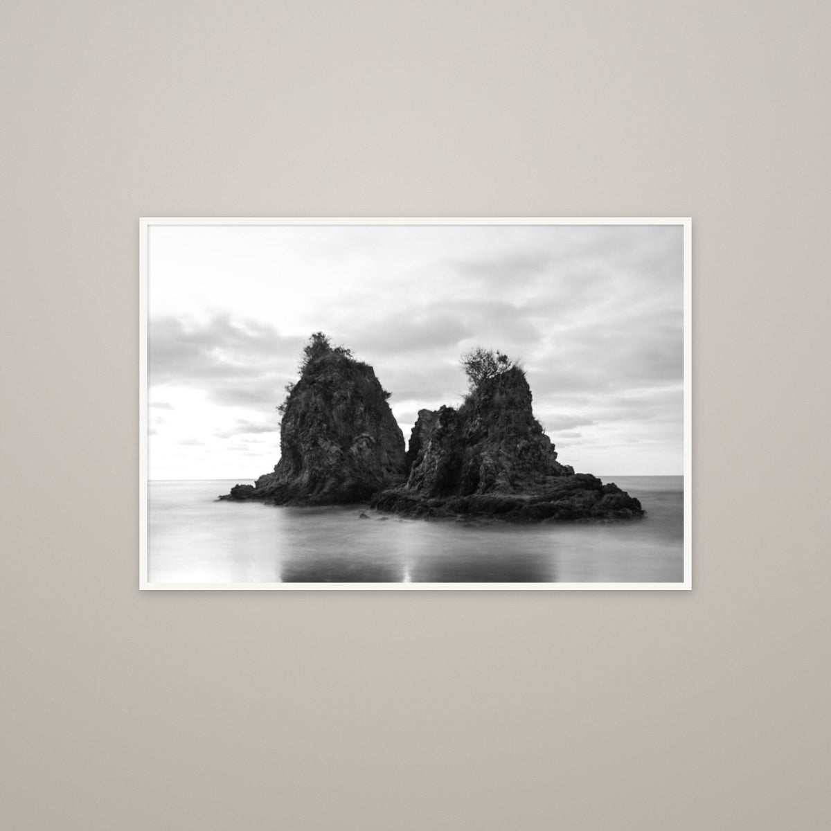 Sea Stacks, Long Exposure - Unframed print with 0.25" white border