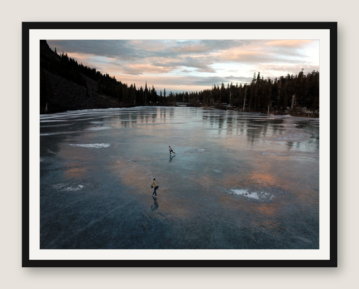 Twilight Pond Hockey - Black Frame