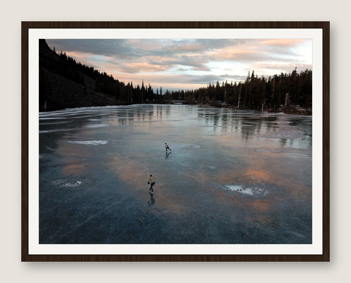 Twilight Pond Hockey - Espresso Frame